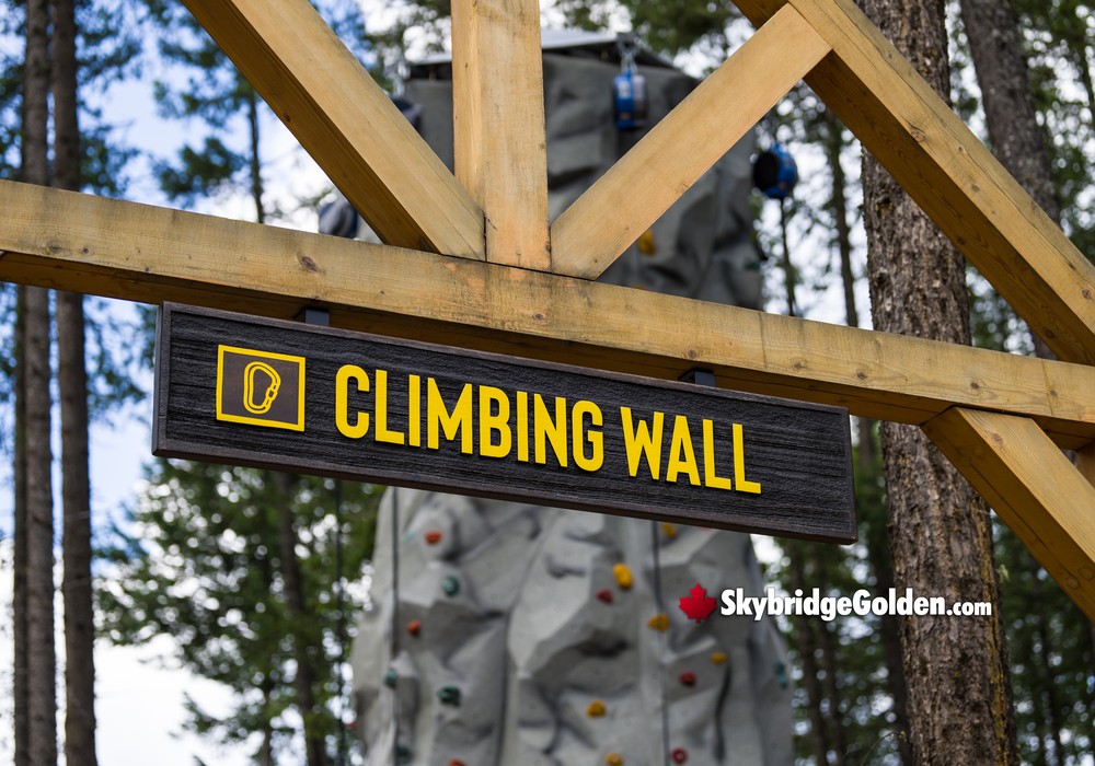 Sign for Climbing Wall