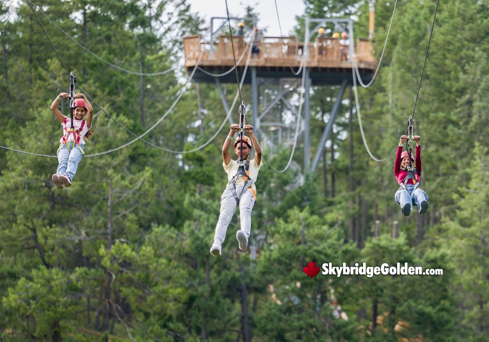 Visitors on Zipline