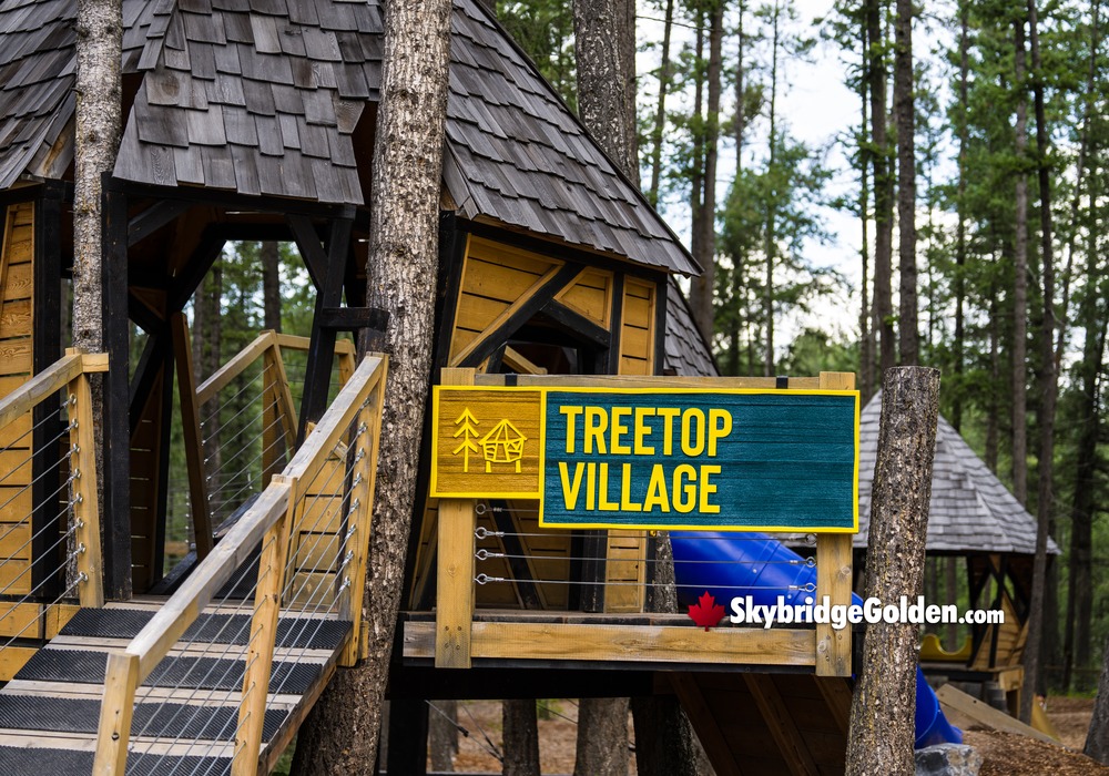 Golden Treetop Village Sign