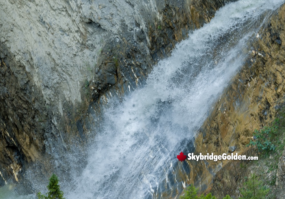 Waterfall with Zip Line in View