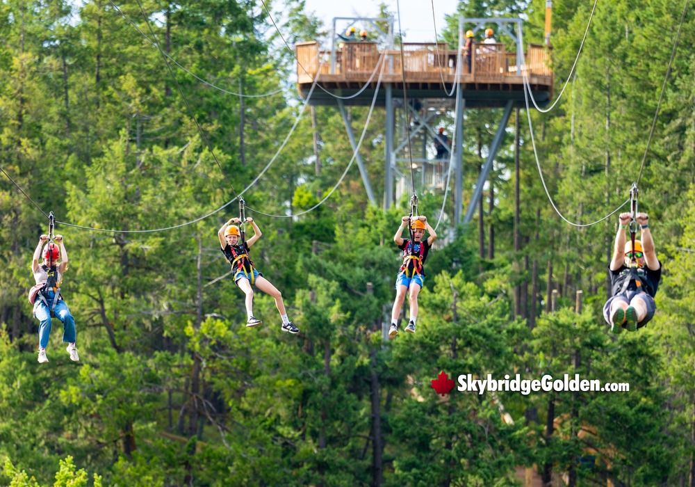 Visitors enjoying the Zipline
